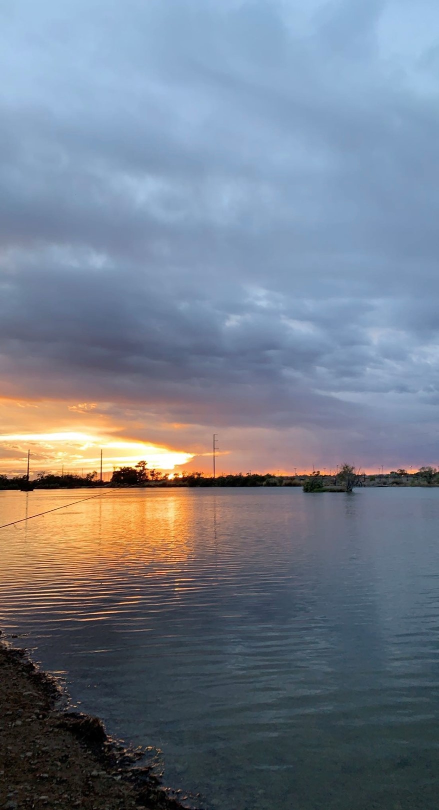 Sunset fishing at Corn Lake