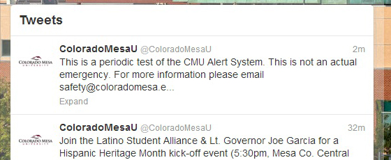 Screenshot of Twitter feed